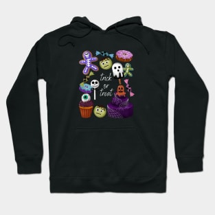Halloween candy illustration Trick or Treat Hoodie